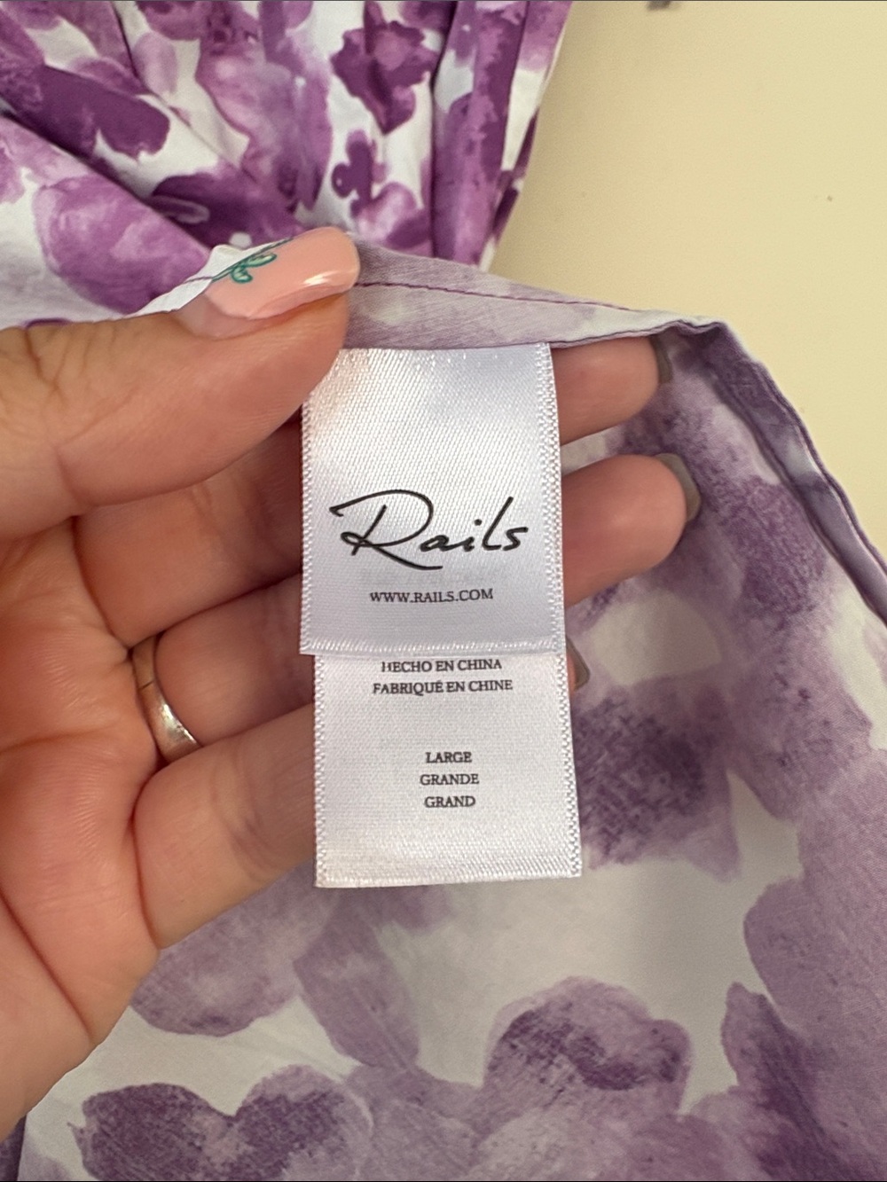 Rails Purple Watercolor Floral Blouse - Picture 9 of 12